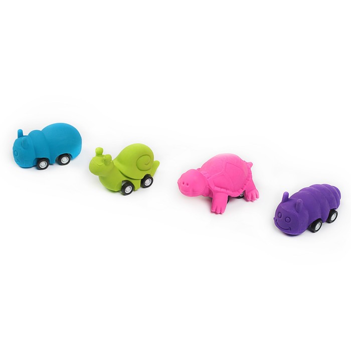 Ластик фигурный на колесах ИНЕРЦИОННЫЙ Yalong МИКС