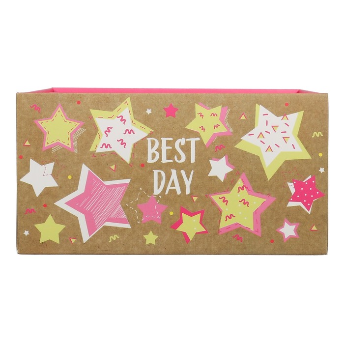 Коробка для кондитерских изделий с PVC крышкой «Лучший день», 12 х 6 х 11,5 см