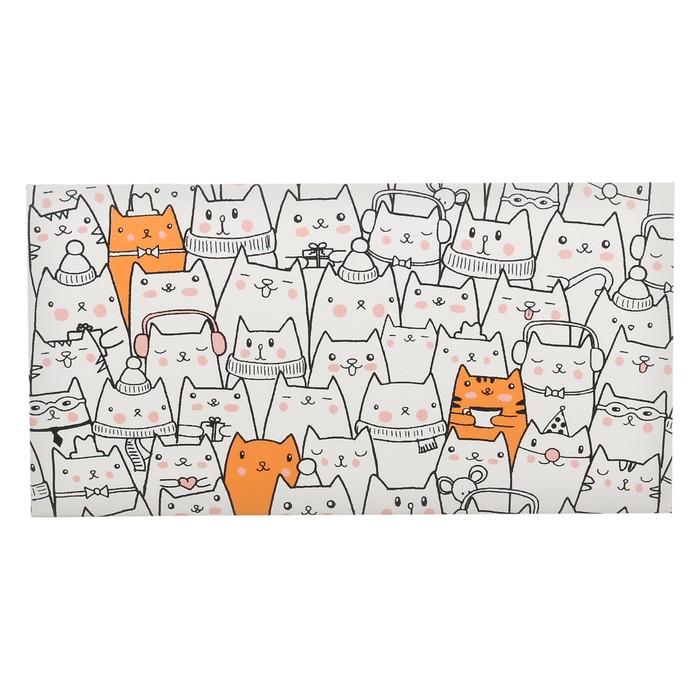 Коробка для кондитерских изделий с PVC крышкой «Котики», 12 х 6 х 11,5 см