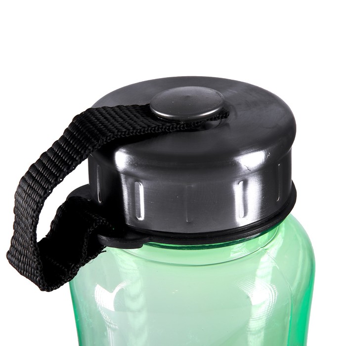 Бутылка для воды 700 мл, со шкалой, на ремешке, пластик AS, микс, 7х7х22.5 см