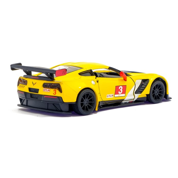 Машина металлическая Chevrolet Corvette C7.R Race Car, масштаб 1:36, открываются двери, инерция, МИКС