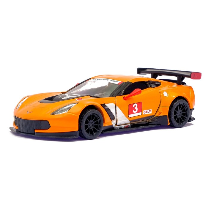 Машина металлическая Chevrolet Corvette C7.R Race Car, масштаб 1:36, открываются двери, инерция, МИКС