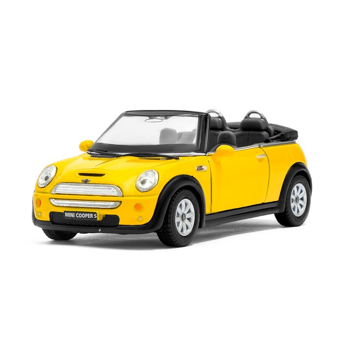 Машина металлическая Mini Cooper S Convertible, масштаб 1:28, открываются двери, инерция, МИКС