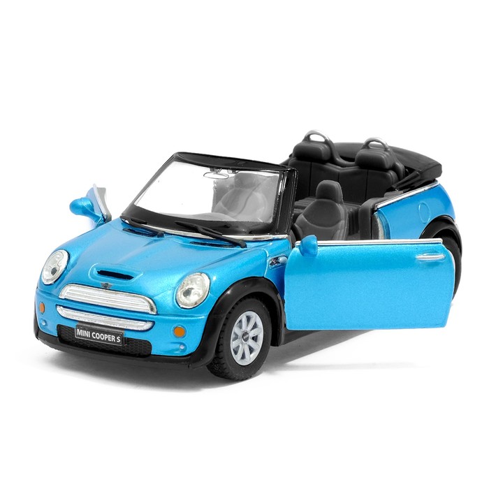Машина металлическая Mini Cooper S Convertible, масштаб 1:28, открываются двери, инерция, МИКС