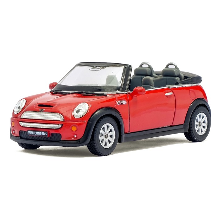 Машина металлическая Mini Cooper S Convertible, масштаб 1:28, открываются двери, инерция, МИКС