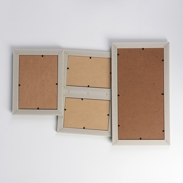 Фоторамка пластик на 3 фото 10х15, 13х18 см доска для записок "Зелень" 34х52 см