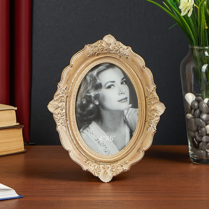 Фоторамка полистоун 10х15 см "Альмира" 21х16,5х2,5 см