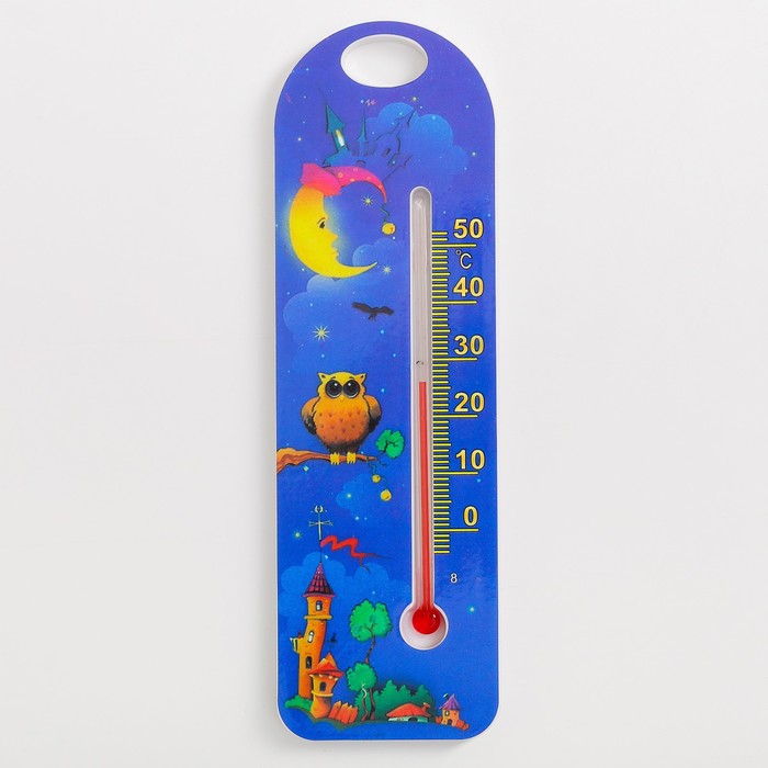 фото Термометр комнатный детский, цвет синий крошка я