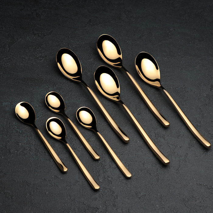 Набор столовых приборов «Микко», 20 предметов, цвет золотой