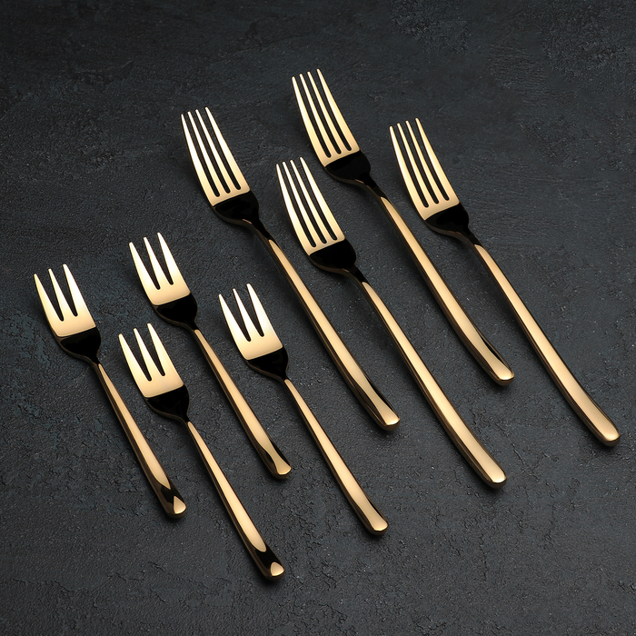 Набор столовых приборов «Микко», 20 предметов, цвет золотой