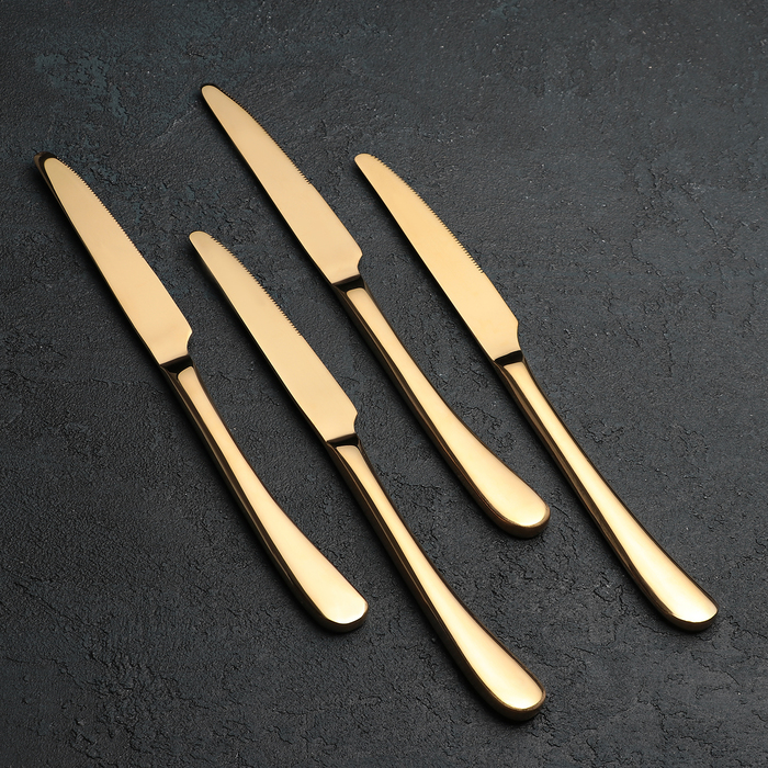 Набор столовых приборов «Микко», 20 предметов, цвет золотой