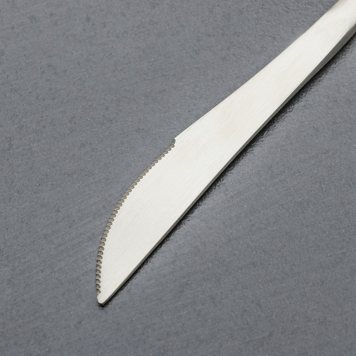 Набор столовых приборов "Оску. Блэк", 4 предмета, цвет серебряный