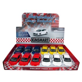 

Машина металлическая Mitsubishi Lancer Evolution X, 1:36, открываются двери, инерция, цвет синий