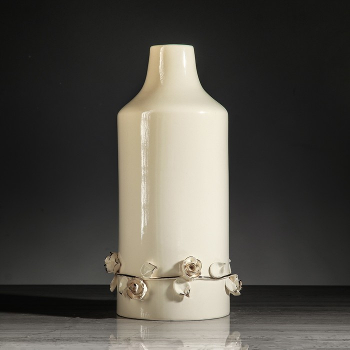 Ваза бутылка "Офелия" с золотом 28 см