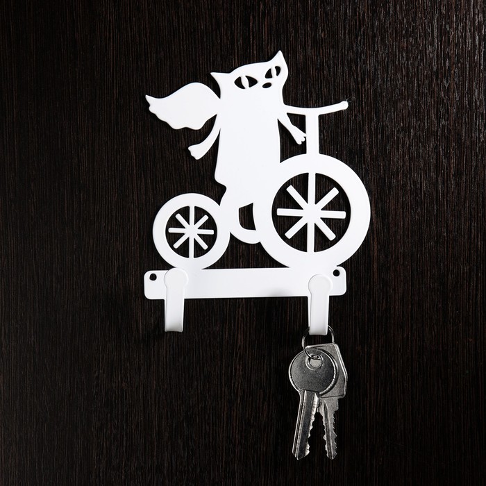 Крючки металлические "ВелоКот" белый