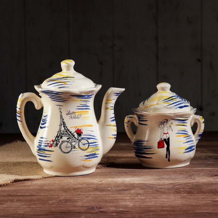 Чайная пара "Ажур" деколь