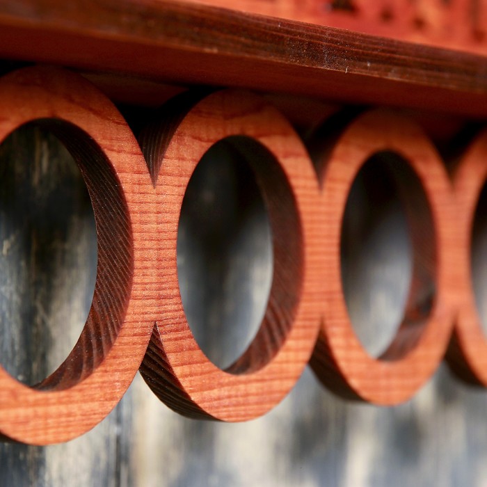 Медальница из массива СОСНЫ "Мои награды" с полкой, мокко, 49×17см