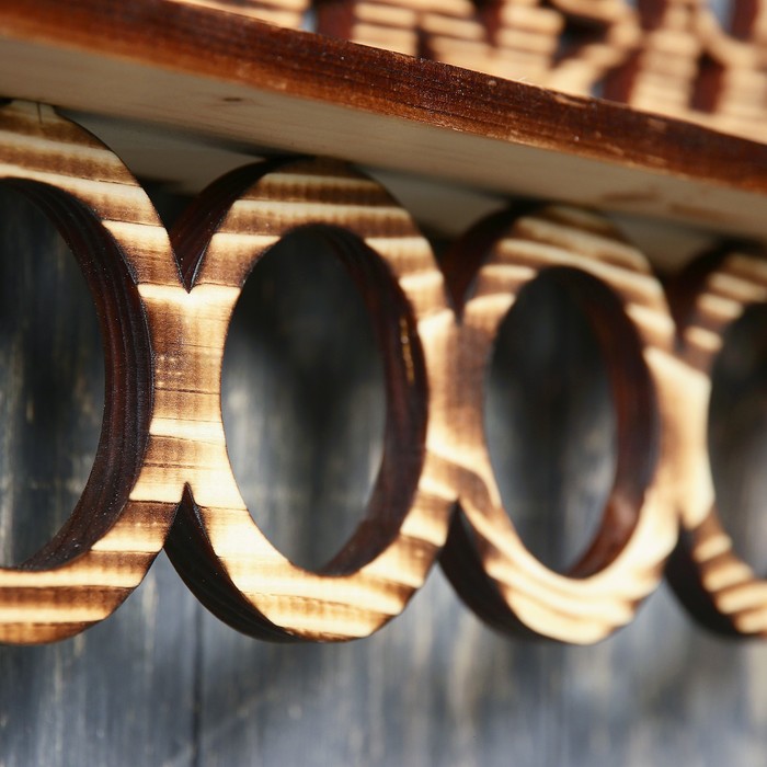 Медальница из массива СОСНЫ "Невозможное возможно" с полкой, экзотик, 49×17см