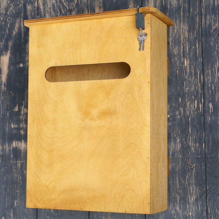 Почтовый ящик "Классика" орех, с замком, открывается сверху