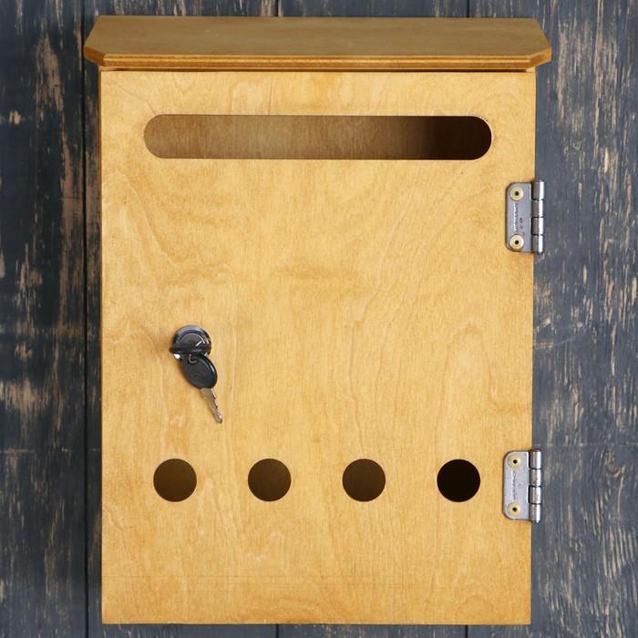 Почтовый ящик "Классика" орех, с замком, открывается на себя