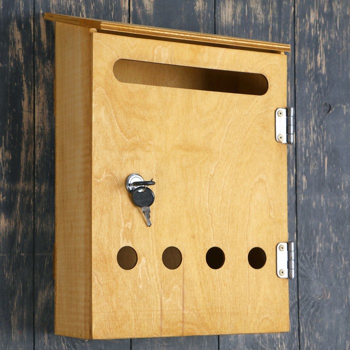 Почтовый ящик "Классика" орех, с замком, открывается на себя