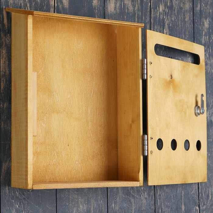 Почтовый ящик "Классика" орех, с замком, открывается на себя