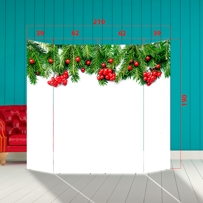 Ширма - Фотозона "Зимние ягоды" 210×190см