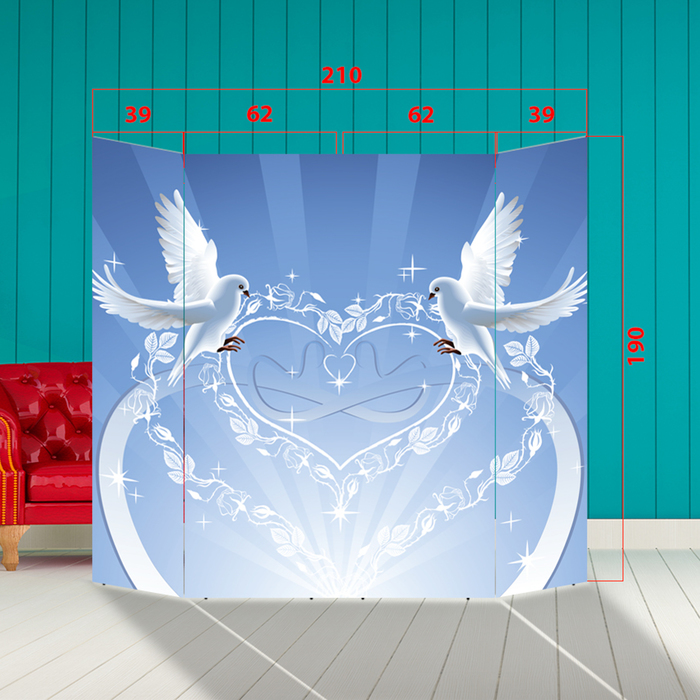 Ширма - Фотозона "Свадебные голуби" 210×190см