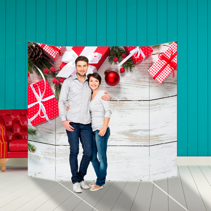 Ширма - Фотозона "Новогодние подарки" 210×190см