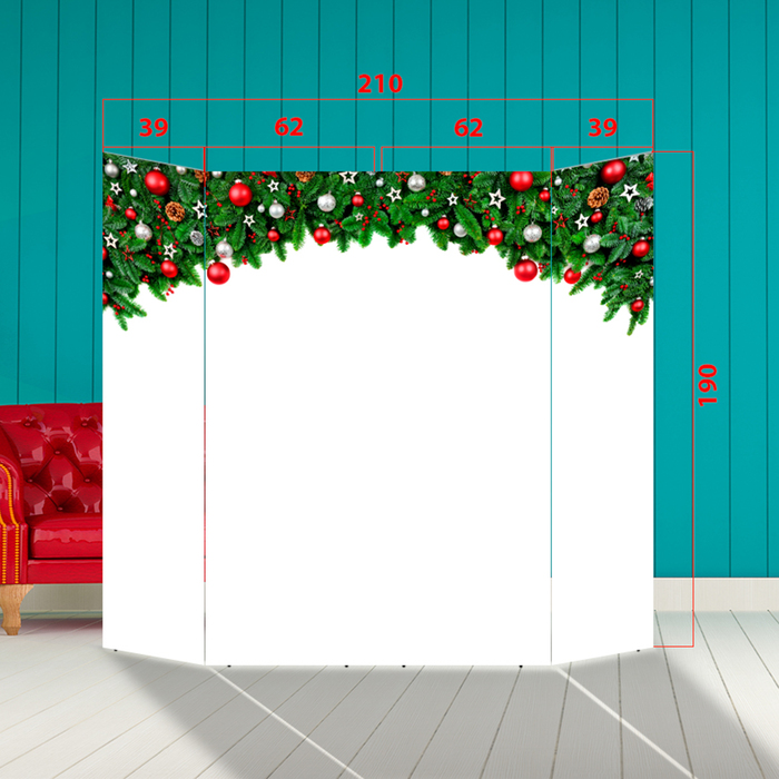 Ширма - Фотозона "Ёлочные шарики" 210×190см