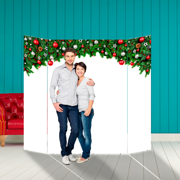 Ширма - Фотозона "Ёлочные шарики" 210×190см