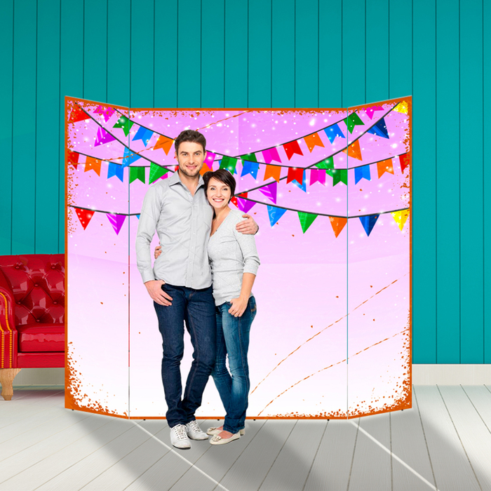 Ширма - Фотозона "Разноцветные гирлянды" 210×190см