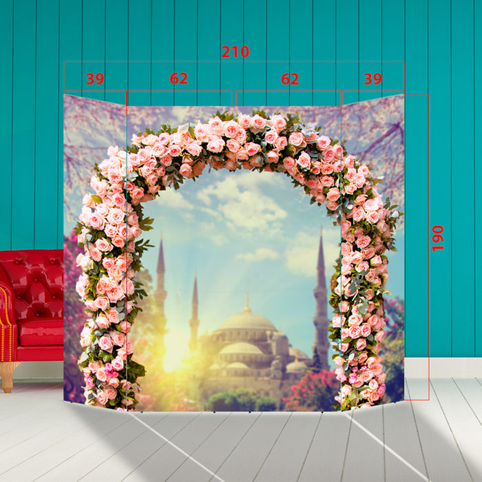 Ширма - Фотозона "Арка с розами" 210×190см