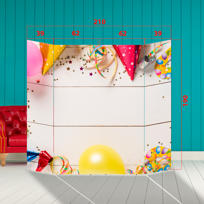 Ширма - Фотозона "С Днём Рождения" 210×190см
