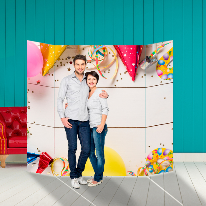 Ширма - Фотозона "С Днём Рождения" 210×190см