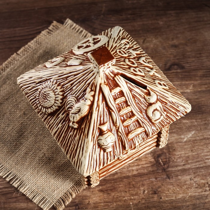 Копилка "Домик" шамот