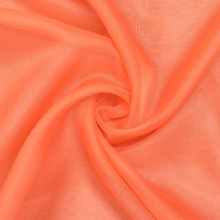 Тюль "Экономь и Я" 135х150 см, цвет оранжевый, вуаль, 100% п/э