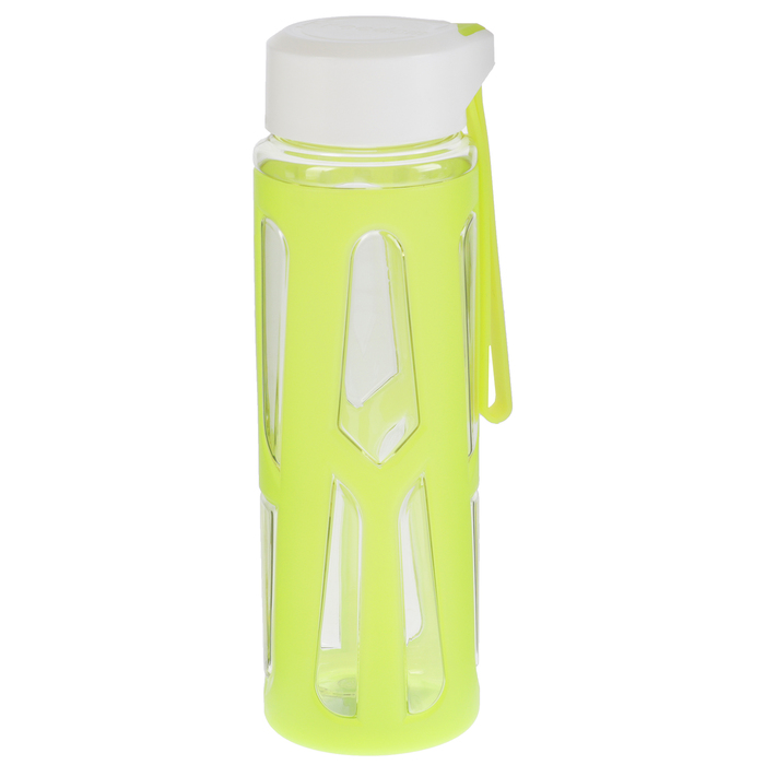 Бутылка для воды 550 мл «Отпечатки», на шнурке, в пластиковом чехле, микс, 6х7х21 см