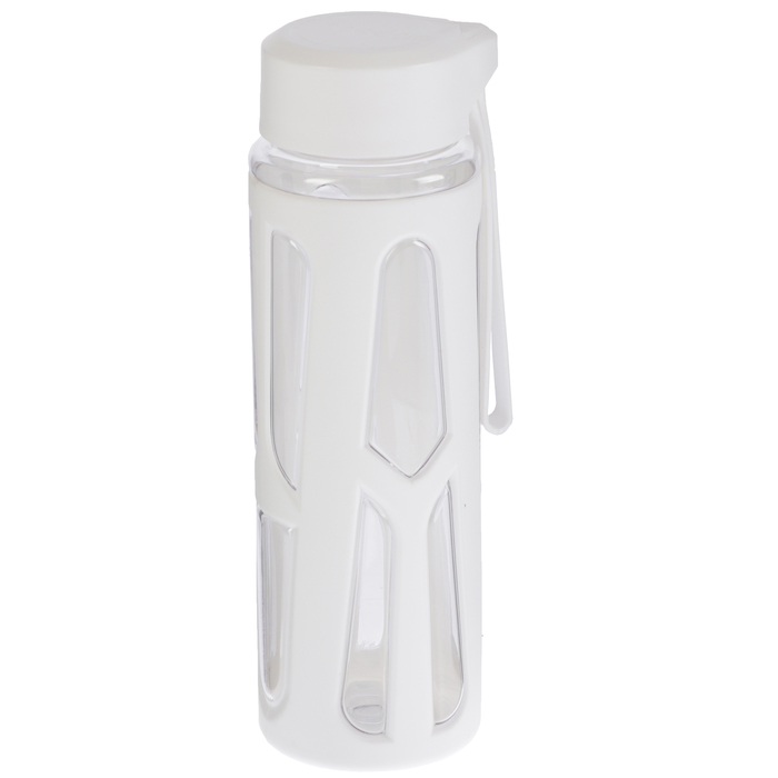 Бутылка для воды 550 мл «Отпечатки», на шнурке, в пластиковом чехле, микс, 6х7х21 см