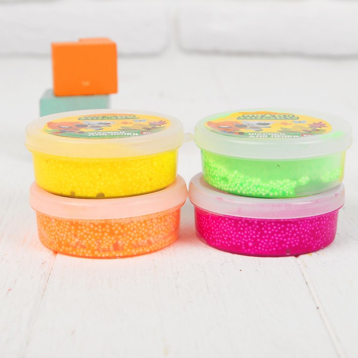 Шариковый пластилин Мимимишки мелкозернистый застывающий 4*20г 8322-MIMI