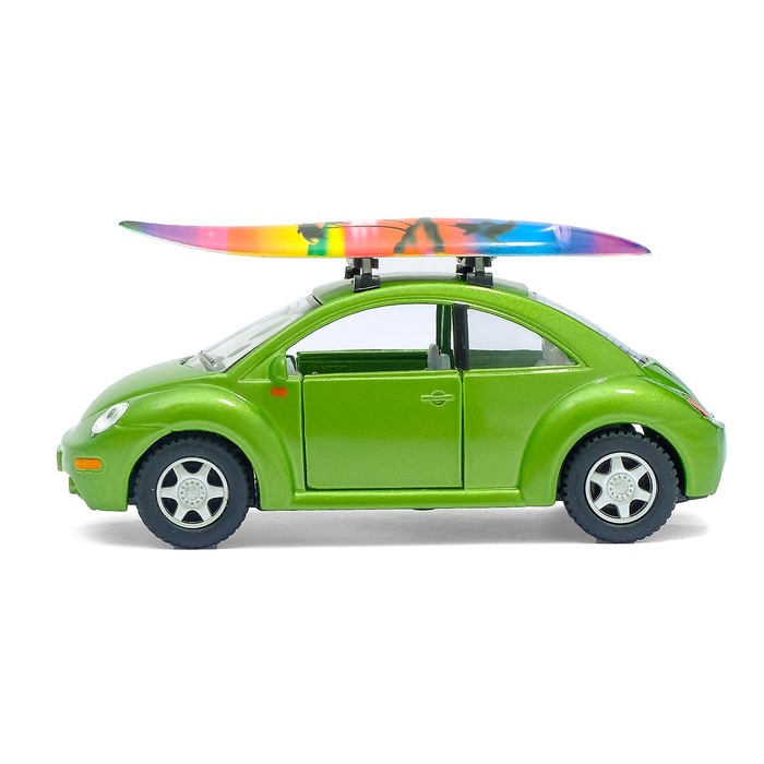Машина металлическая VW New Beetle, масштаб 1:32, открываются двери, инерция, МИКС