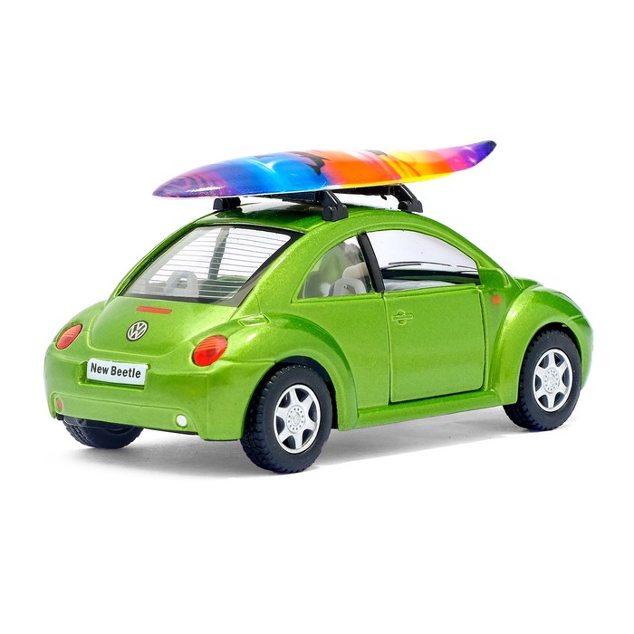 Машина металлическая VW New Beetle, масштаб 1:32, открываются двери, инерция, МИКС