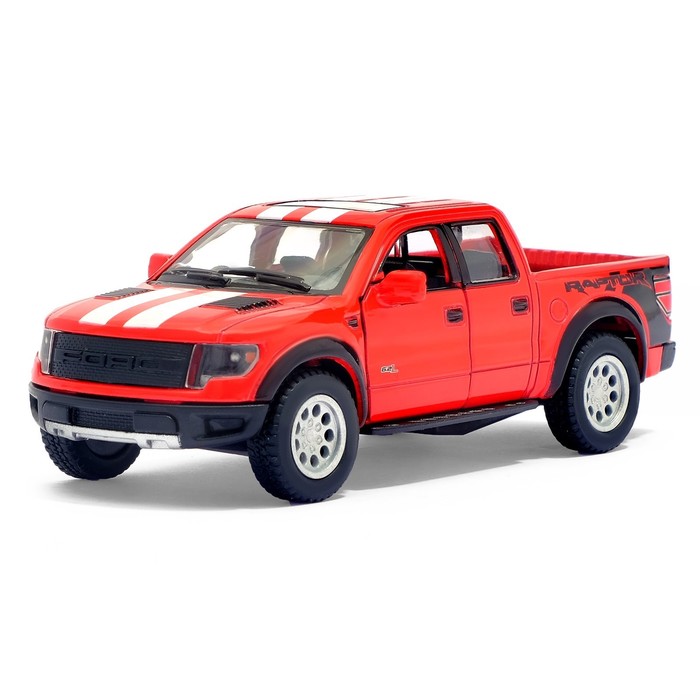 Машина металлическая Ford F-150 SVT Raptor SuperCrew, масштаб 1:46, открываются двери, инерция, МИКС