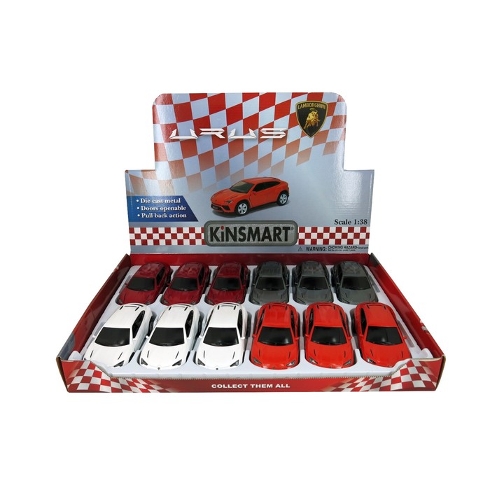 Машина металлическая Lamborghini Urus, масштаб 1:38, открываются двери, инерция, МИКС