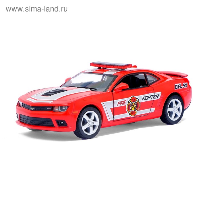 Металлический транспорт  Сима-Ленд Машина металлическая Chevrolet Camaro, 1:38, открываются двери, инерция, Fire fighter