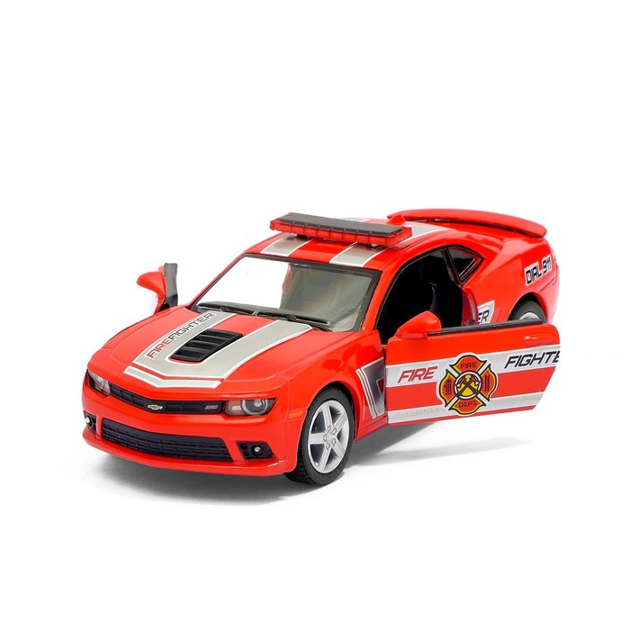 Машина металлическая Chevrolet Camaro (Police/Fire Fighter), масштаб 1:38, открываются двери, инерция, МИКС
