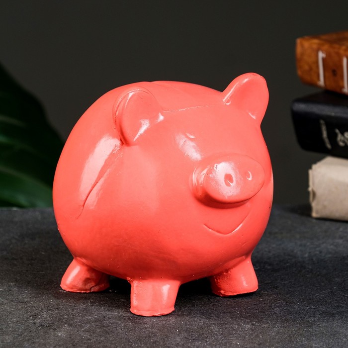 Копилка "Пятак" 15х12см, РОЗОВЫЙ