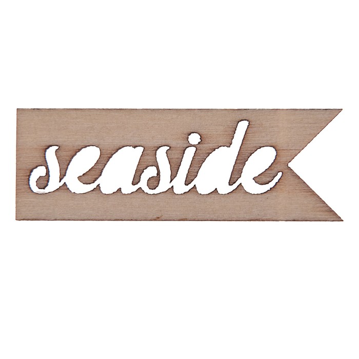 Вырубки из дерева для скрапбукинга  "Seaside" лазерные, набор 2 шт, 4,5х1,5 см