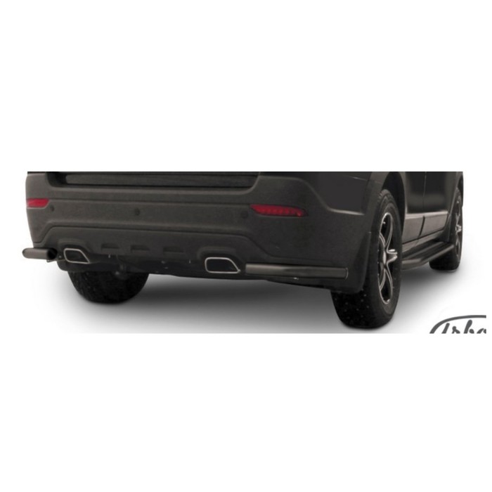 Защита заднего бампера "уголки" Arbori d57 черные CHEVROLET CAPTIVA 2013-