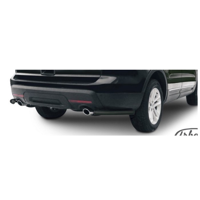 Защита заднего бампера "уголки" Arbori d57 черные FORD EXPLORER 2012-